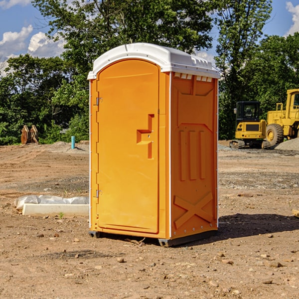 how often are the porta potties cleaned and serviced during a rental period in Crumrod AR